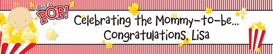 About To Pop - Personalized Baby Shower Banners