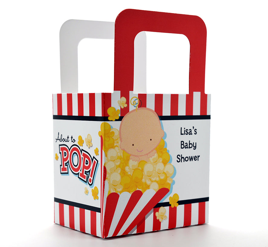 About To Pop - Personalized Baby Shower Favor Boxes