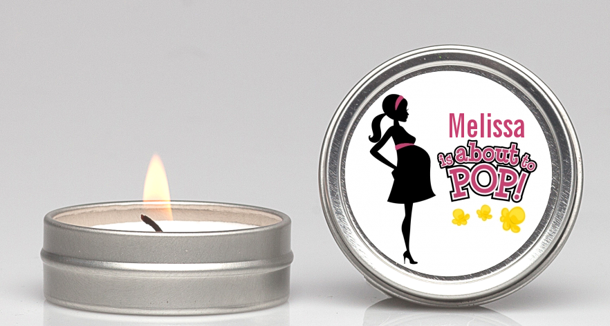 About to Pop Mommy Pink - Baby Shower Candle Favors