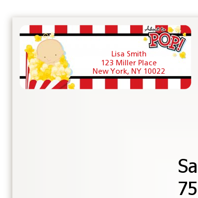 About To Pop - Baby Shower Return Address Labels