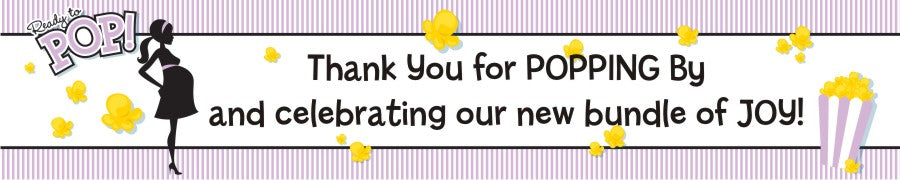 Ready To Pop Purple - Personalized Baby Shower Banners