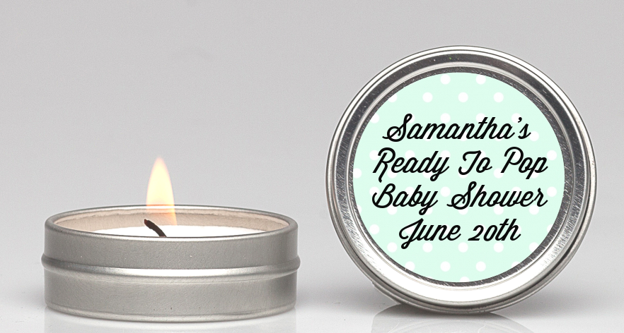 Ready To Pop Pastel Polka Dots - Baby Shower Candle Favors