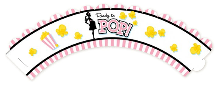 Ready To Pop Pink - Baby Shower Cupcake Wrappers