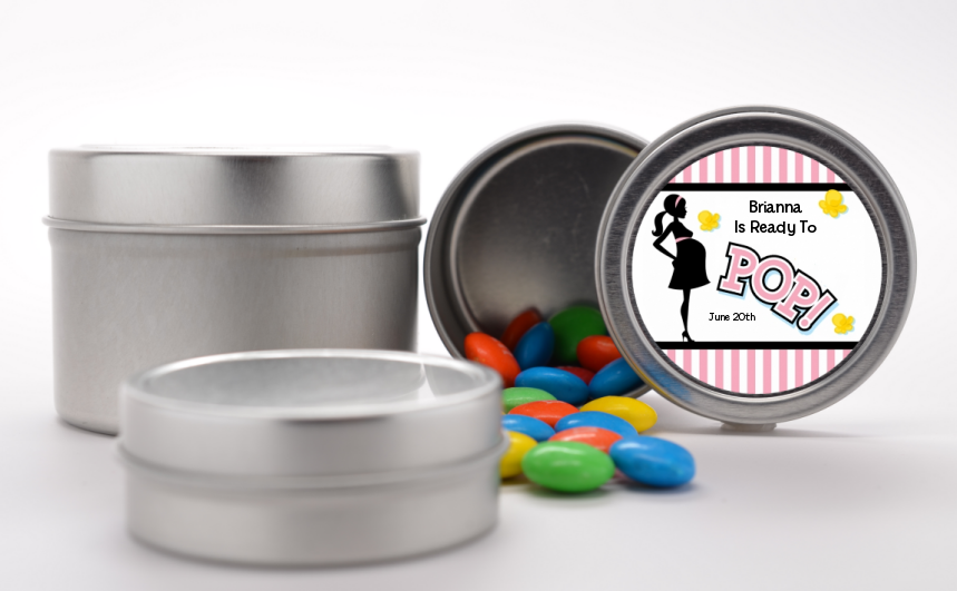 Ready To Pop Pink - Custom Baby Shower Favor Tins