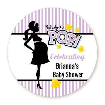 Ready To Pop Purple - Personalized Baby Shower Table Confetti