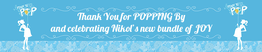 She's Ready To Pop Blue - Personalized Baby Shower Banners
