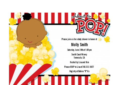 About To Pop - Baby Shower Petite Invitations