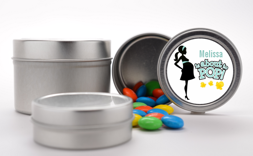 About To Pop Mommy - Custom Baby Shower Favor Tins