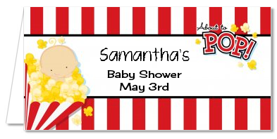 About To Pop - Personalized Baby Shower Place Cards