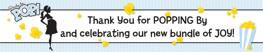 Ready To Pop Blue - Personalized Baby Shower Banners