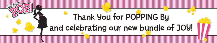 Ready To Pop Dark Pink - Personalized Baby Shower Banners