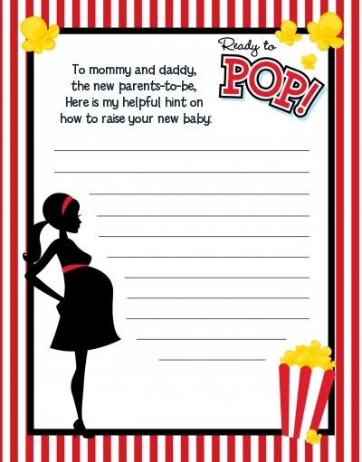 Ready To Pop - Baby Shower Notes of Advice