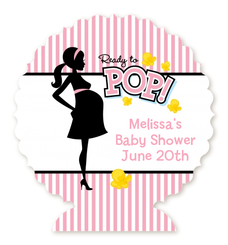 Ready To Pop Pink - Personalized Baby Shower Centerpiece Stand