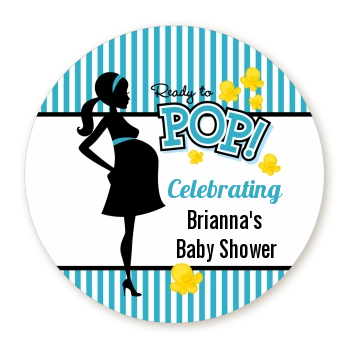 Ready To Pop Teal - Personalized Baby Shower Table Confetti