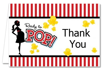 Ready To Pop - Baby Shower Thank You Cards