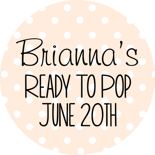 Ready To Pop® Polka Dots Personalized Round Sticker Label