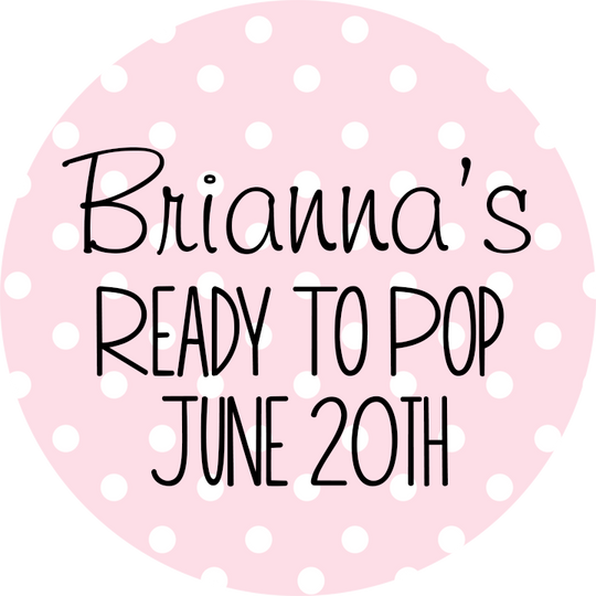 eady To Pop® Polka Dots Personalized Round Sticker Label