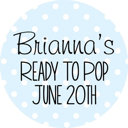 Ready To Pop® Polka Dots Personalized Round Sticker Label