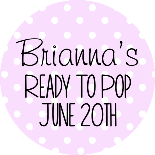 Ready To Pop® Polka Dots Personalized Round Sticker Label