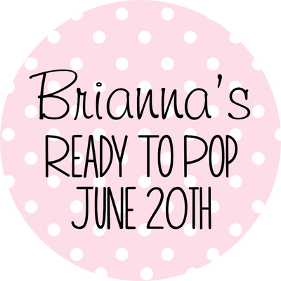 eady To Pop® Polka Dots Personalized Round Sticker Label