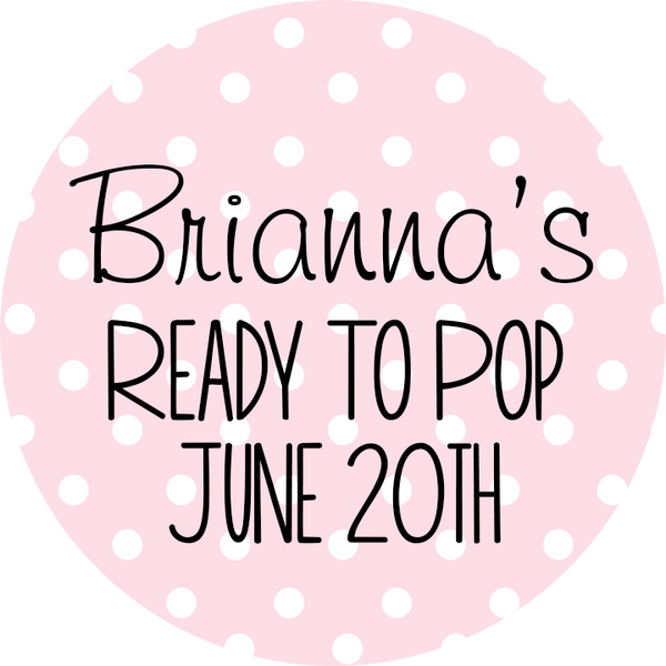eady To Pop® Polka Dots Personalized Round Sticker Label